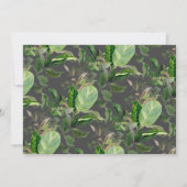 Invitation Plantes tropicaux | Noir moderne n'importe quel âg (Dos)