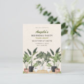 Invitation Plantes vertes anniversaire (Debout devant)