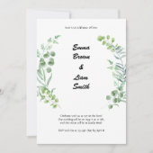 Invitation Plantes verts et blancs (Devant)