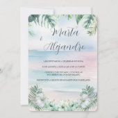 Invitation Plantillas de boda tropicales en acuarela (Devant)