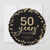 Invitation Plaque de chargeur d'anniversaire de mariage de 50 (Devant)