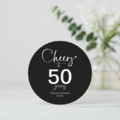 Invitation Plaque de chargeur d'anniversaire de mariage de 50 (Debout devant)