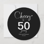 Invitation Plaque de chargeur d'anniversaire de mariage de 50 (Devant)
