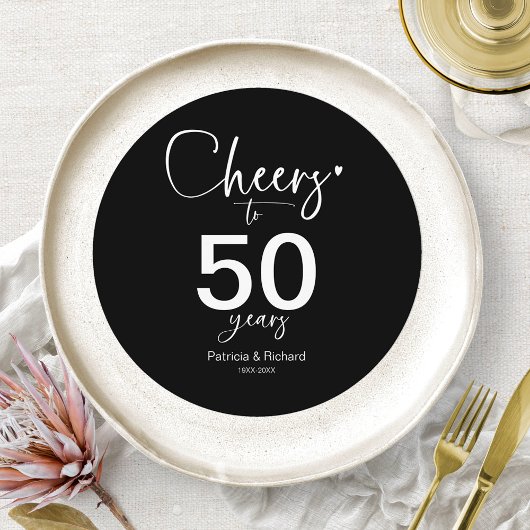 Invitation Plaque de chargeur d'anniversaire de mariage de 50