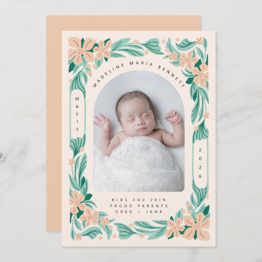 Invitation Plaque de plantes douces (Devant / Derrière)