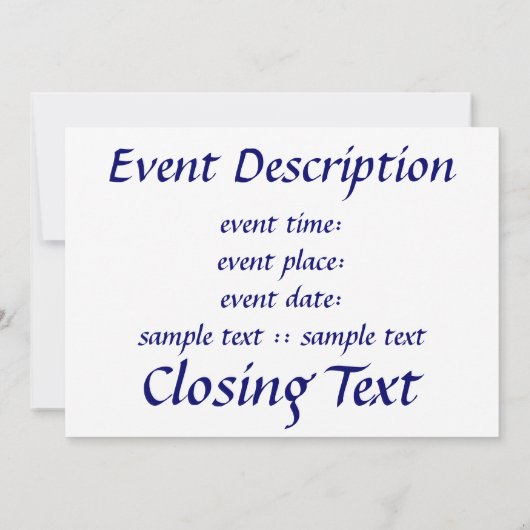 Invitation Plaque de séchage (Dos)