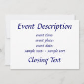 Invitation Plaque de séchage (Dos)