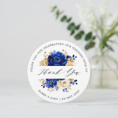 Invitation Plaque d'insertion du chargeur Royal Blue Gold Mar (Debout devant)