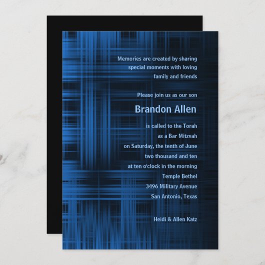 Invitation Plaqué moderne (Devant / Derrière)