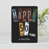 Invitation Plaques d'immatriculation datant du 50e anniversai (Debout devant)