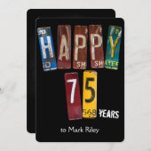 Invitation Plaques d'immatriculation datant du 75e anniversai (Devant / Derrière)