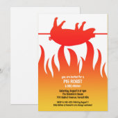 Invitation Plat BBQ de la flamme de rôti de porc (Devant / Derrière)