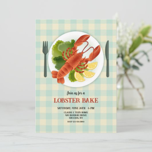 Invitation Plat de homard (Debout devant)