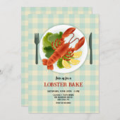 Invitation Plat de homard (Devant / Derrière)