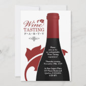 Invitation Plat de la dégustation de vin (Devant)