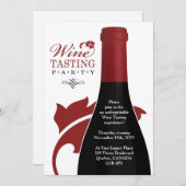 Invitation Plat de la dégustation de vin (Devant / Derrière)