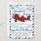 Invitation plat d'invitation de baby shower (Devant)