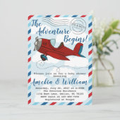 Invitation plat d'invitation de baby shower (Debout devant)