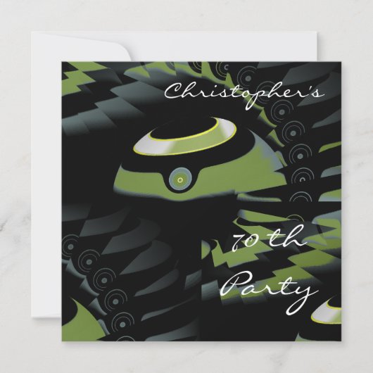 Invitation Plat Green Bowles Anniversaire (Devant)