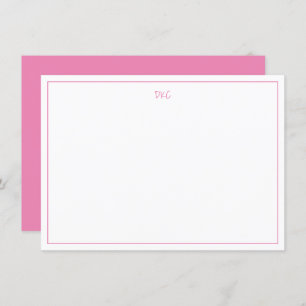 Invitation plat rose et blanc clair