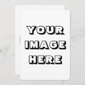 Invitation Plat, Taille : 5" x 7", Votre Image Ici (Devant / Derrière)