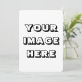 Invitation Plat, Taille : 5" x 7", Votre Image Ici (Debout devant)