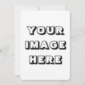 Invitation Plat, Taille : 5" x 7", Votre Image Ici (Dos)