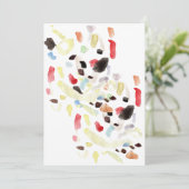 Invitation plate abstraite colorée moderne (Debout devant)