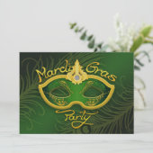 Invitation plate de mardi gras (Debout devant)