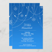 Invitation plate de partie de Hannukah (Devant / Derrière)