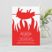 Invitation plate du barbecue rôti de porc (Debout devant)