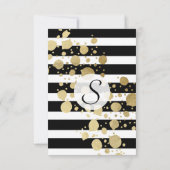 Invitation Plate-forme de peinture en or Faux sur bandes noir (Dos)