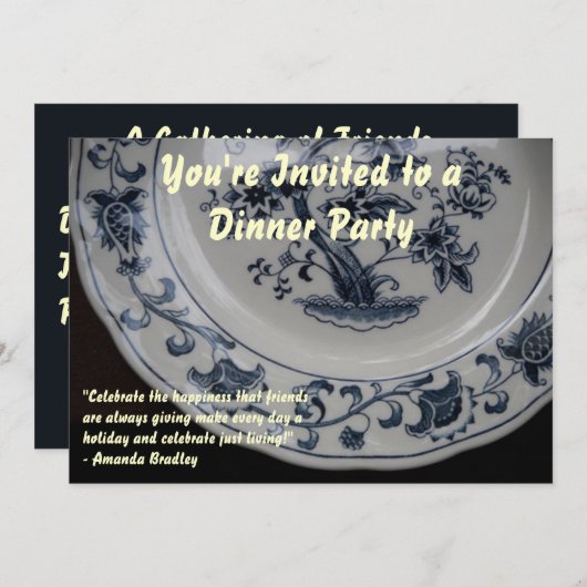 Invitation Plate-forme pour dîner (Devant / Derrière)