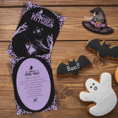 Invitation plate Halloween gothique lavande