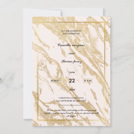 Invitation plate, taille: 127 mm x 178 mm, Papier: (Devant)
