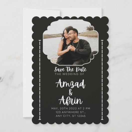 Invitation plate, taille : 13 cm x 18 cm, Papier : (Devant)