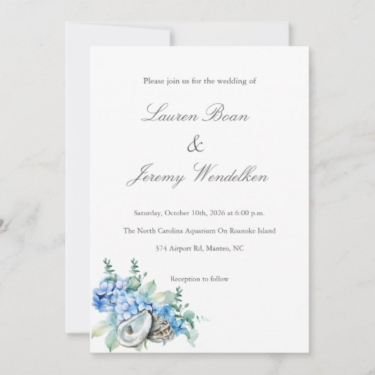 Invitation plate, taille: 13 x 18 cm, Papier: Sign (Devant)