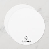  Invitation plate, taille : 5,25 po x 5,25 po, pap (Devant / Derrière)