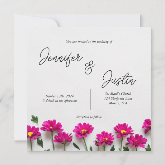 Invitation plate, taille: 5,25" x 5,25", Papier: S (Devant)