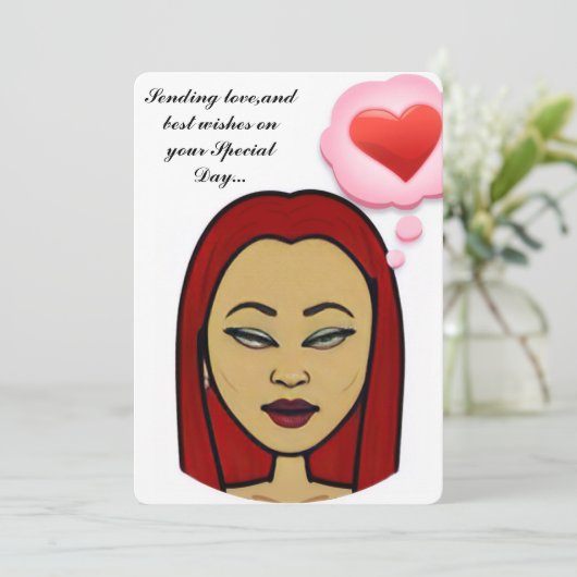 Invitation plate, Taille : 5" x 7", Papier : Matte (Debout devant)