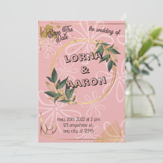 Invitation plate, Taille : 5" x 7", Papier : Matte (Debout devant)