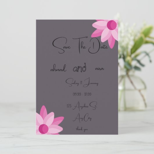 Invitation plate, Taille : 5" x 7", Papier : Matte (Debout devant)