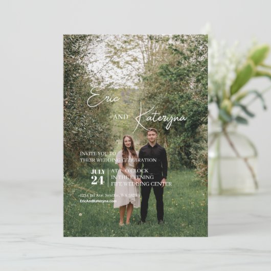 Invitation plate, Taille : 5" x 7", Papier : Matte (Debout devant)