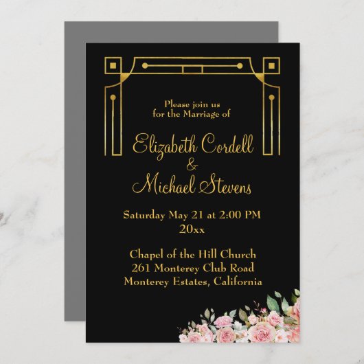 Invitation plate, Taille : 5" x 7", Papier : Matte (Devant / Derrière)