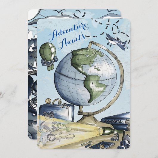 Invitation plate, Taille : 5" x 7", Papier : Matte (Devant / Derrière)