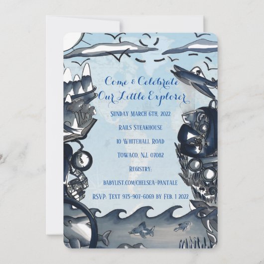 Invitation plate, Taille : 5" x 7", Papier : Matte (Dos)