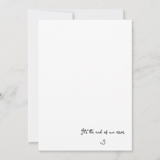 Invitation plate, Taille : 5" x 7", Papier : Matte (Dos)