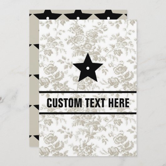 Invitation plate, Taille : 5" x 7", Papier : Matte (Devant / Derrière)