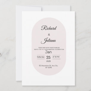 Invitation plate, Taille : 5" x 7", Papier : Matte