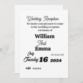 Invitation plate, Taille : 5" x 7", Papier : Matte (Devant / Derrière)